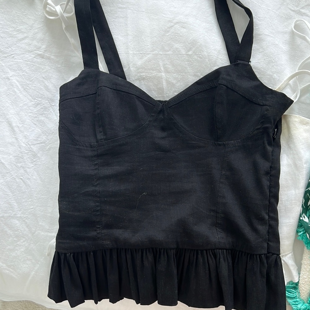 Zara black corset top